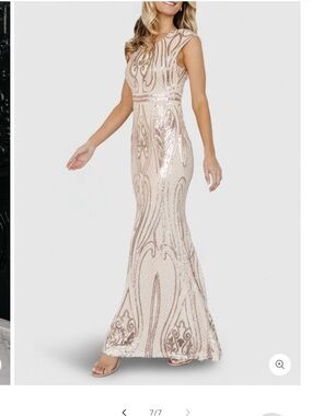 Baltic Born Champagne Sequin Maxi Dress